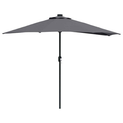 B&Q -  Modern Garden Parasol Anthracite Large Fabric