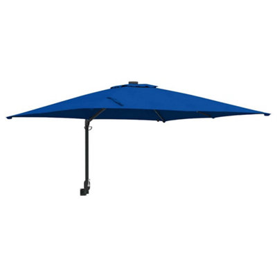 B&Q -  Modern Garden Parasol Azurblau 2.5 X 2.5 M Fabric