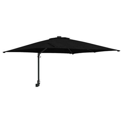 B&Q -  Modern Garden Parasol Black 248,5 X 247,5 X 119 Cm Fabric