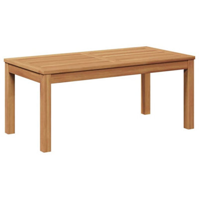Berkfield Stylish Garden Table Natural 95 X 45 X 40 Cm Solid Teak Wood from B&Q