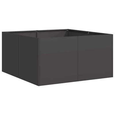 B&Q -  Modern Planter Black 80X80X40 Cm Cold-Rolled Steel