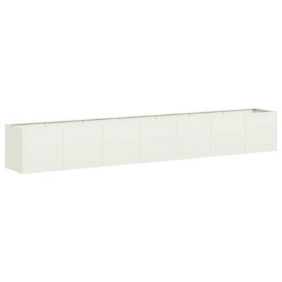 B&Q -  Modern Planter White 280X40X40 Cm Cold-Rolled Steel