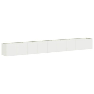 B&Q -  Modern Planter White 360X40X40 Cm Cold-Rolled Steel