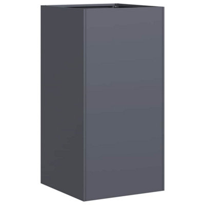 B&Q -  Modern Planter Anthracite 40X40X80 Cm Cold-Rolled Steel