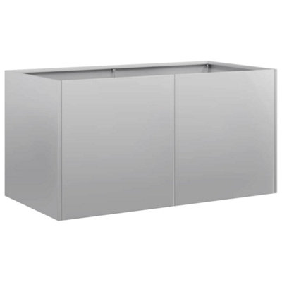 B&Q -  Modern Planter 80X40X40 Cm Galvanised Steel