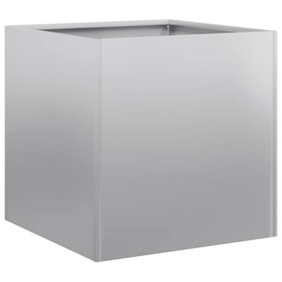 B&Q -  Modern Planter 40X40X40 Cm Galvanised Steel