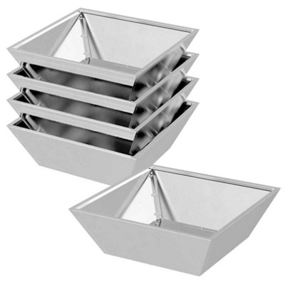 B&Q -  Modern Garden Bowl Planters 5 Pcs 50X50X15 Cm Stainless Steel