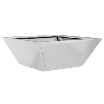 B&Q -  Modern Garden Bowl Planter 40X40X15 Cm Galvanized Steel