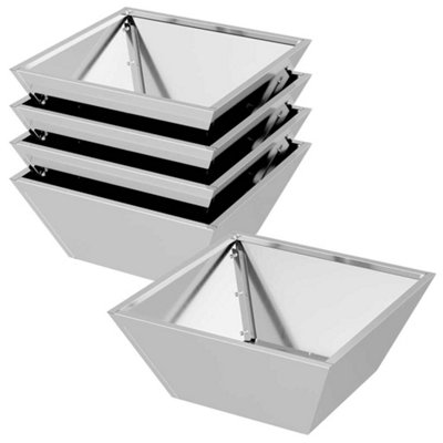 B&Q -  Modern Garden Bowl Planters 5 Pcs 40X40X15 Cm Galvanized Steel
