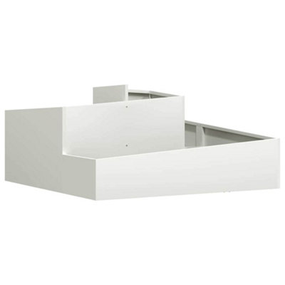 B&Q -  Modern Garden Planter White 100 X 100 X 50 Cm Steel