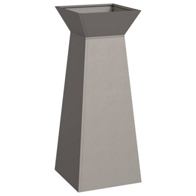 B&Q -  Modern Garden Pillar Planters 2 Pcs With Bowl 40X40X100 Cm Weathering Steel