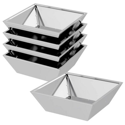 B&Q -  Modern Garden Bowl Planters 5 Pcs 50X50X15 Cm Galvanized Steel