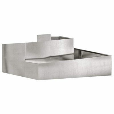 B&Q -  Modern Garden Planter Silver 100 X 100 X 50 Cm Stainless Steel