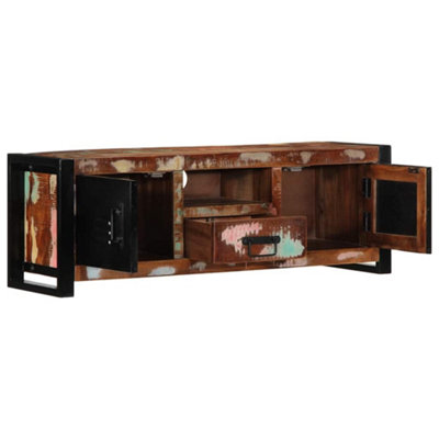 Berkfield Industrial Tv Cabinet 100X30X35 Cm Solid Wood Reclaimed from B&Q