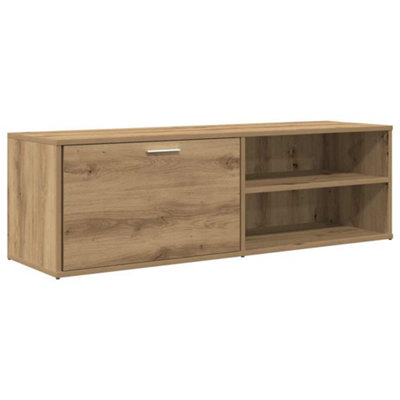 B&Q -  Durable Tv Cabinet Artisan Oak 120X34X37 Cm Engineered Wood