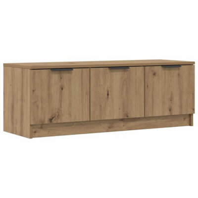 B&Q -  Durable Tv Cabinet Artisan Oak 102X35X36.5 Cm Engineered Wood