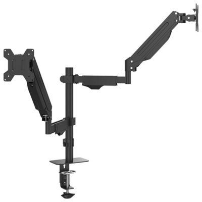 B&Q -  Durable Dual Monitor Arm For Max 27 Inch Screen Gas Spring 20 Kg