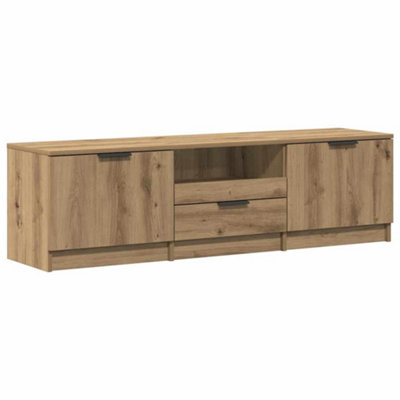 B&Q -  Durable Tv Cabinet Artisan Oak 140X35X40 Cm Engineered Wood
