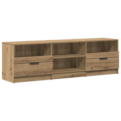 B&Q -  Durable Tv Cabinet Artisan Oak 150X33.5X45 Cm Engineered Wood