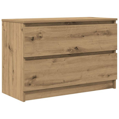 B&Q -  Durable Tv Cabinet Artisan Oak 80X35X54 Cm Engineered Wood