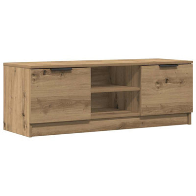 B&Q -  Durable Tv Cabinet Artisan Oak 102X35X36.5 Cm Engineered Wood