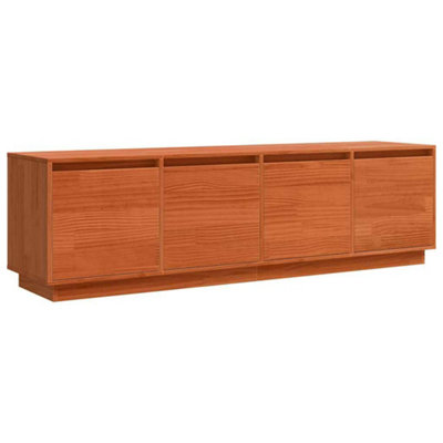 Berkfield Modern Tv Cabinet Brown 156 X 37 X 45 Cm Solid Pine Wood from B&Q