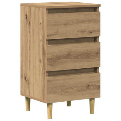 Berkfield Classic Bedside Cabinet Artisan Oak 40X35X69 Cm Engineered Wood from B&Q