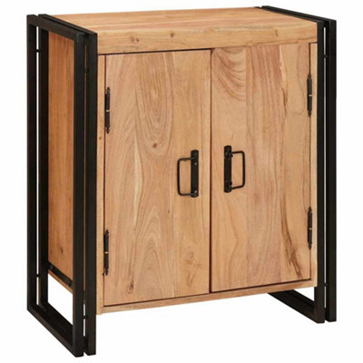 Berkfield Stylish Bedside Cabinet Brown 38 X 33 X 58 Cm Solid Acacia Wood from B&Q