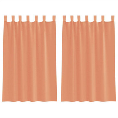 Berkfield Durable Voile Curtains With Loops 2 Pcs Terracotta 140X175 Cm from B&Q