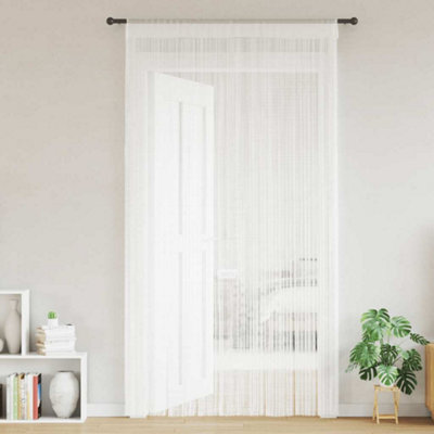Berkfield Practical String Curtains 2 Pcs 140X250 Cm White from B&Q