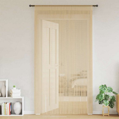 Berkfield Practical String Curtains 2 Pcs 140X250 Cm Beige from B&Q