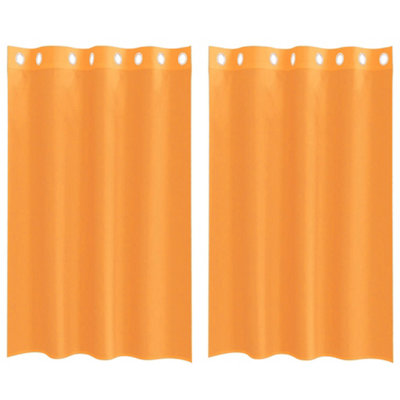Berkfield Durable Voile Curtains With Grommets 2 Pcs Orange 140X175 Cm from B&Q