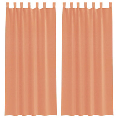 Berkfield Durable Voile Curtains With Loops 2 Pcs Terracotta 140X245 Cm from B&Q