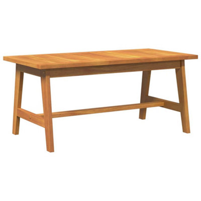 B&Q -  Modern Coffee Table Brown Solid Acacia Wood