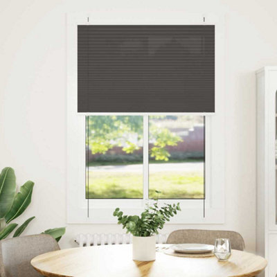 Berkfield Modern Pleated Blind Black 85X150 Cm Fabric Width 84.4 Cm Polyester from B&Q