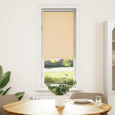 Berkfield Durable Roller Blind Blackout Beige 50X130 Cm Fabric Width 45.7 Cm Polyester