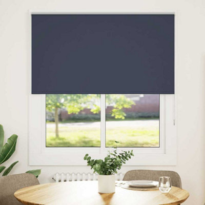 Berkfield Durable Roller Blind Blackout Marine 125X150 Cm Fabric Width 121.6 Cm Polyester from B&Q