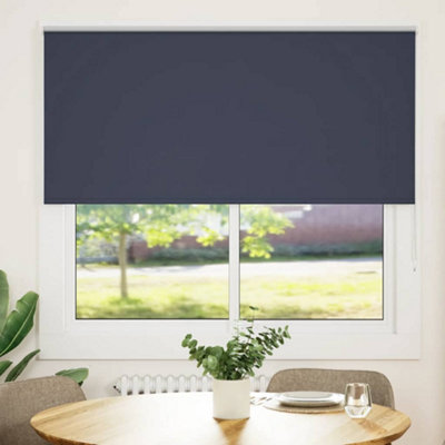 Berkfield Durable Roller Blind Blackout Marine 145X150 Cm Fabric Width 141.6 Cm Polyester from B&Q