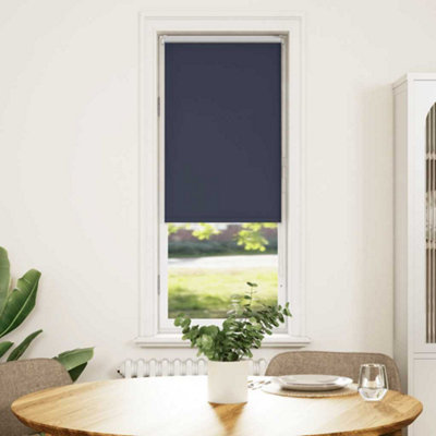 Berkfield Durable Roller Blind Blackout Marine 45X175 Cm Fabric Width 40.7 Cm Polyester from B&Q