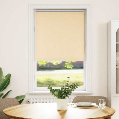 Berkfield Durable Roller Blind Blackout Beige 80X150 Cm Fabric Width 75.7 Cm Polyester from B&Q