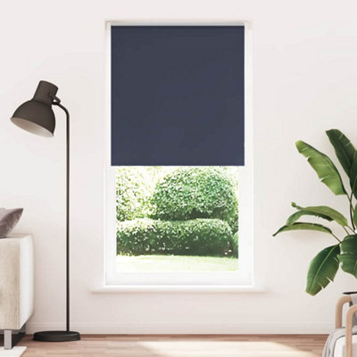 Berkfield Light Durable Roller Blind Blackout Marine 105X230 Cm Fabric Width 100.7 Cm Polyester Size 1