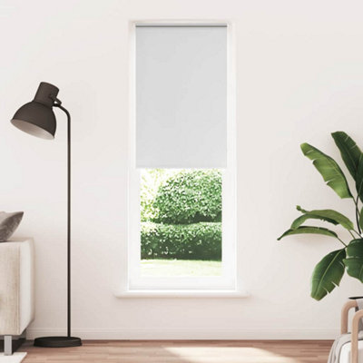Berkfield Durable Roller Blind Blackout White 75X210 Cm Fabric Width 70.7 Cm Polyester from B&Q
