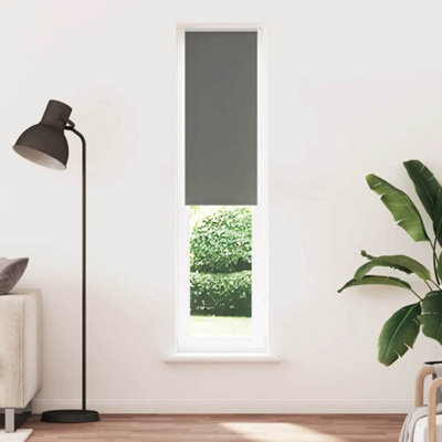 Berkfield Grey Durable Roller Blind Blackout 45X210 Cm Fabric Width 40.7 Cm Polyester 40.7Cm