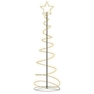Berkfield Compact Christmas Tree Light Cone 120 Leds Warm White 180 Cm from B&Q
