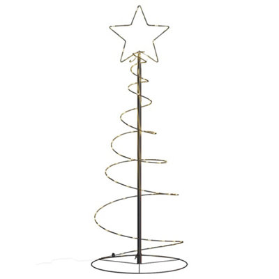 Berkfield Compact Christmas Tree Light Cone 80 Leds Warm White 120 Cm from B&Q