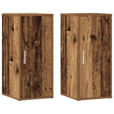 Berkfield Durable Shoe Cabinets 2 Pcs Old Wood 32X35X70 Cm Engineered Wood from B&Q