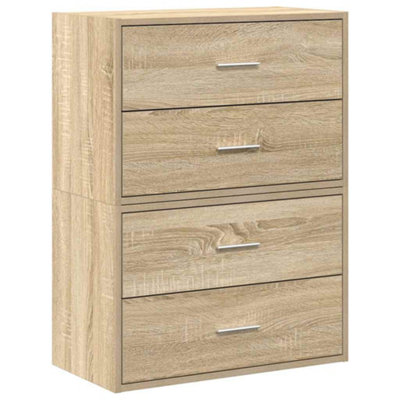 Berkfield Durable Cabinets With 2 Drawers 2 Pcs Sonoma Oak 60X31X40 Cm Engineered Wood from B&Q