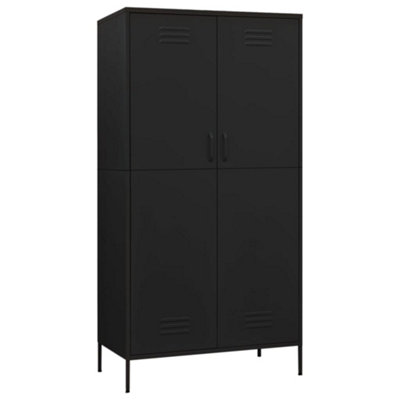 B&Q -  Durable Wardrobe Black 90X50X180 Cm Steel