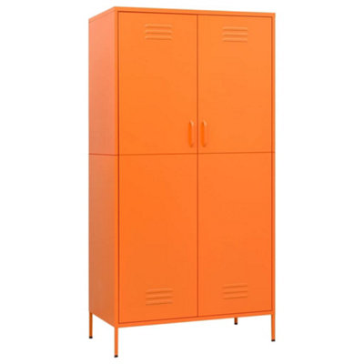 B&Q -  Durable Wardrobe Orange 90X50X180 Cm Steel