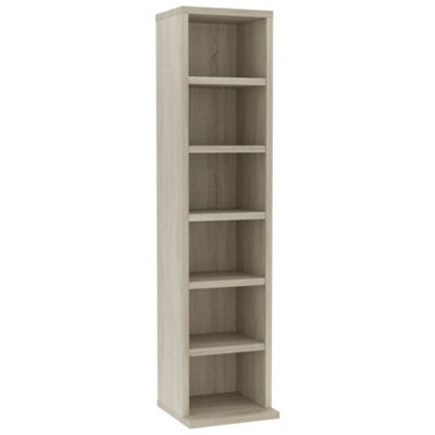 B&Q -  Durable Cd Cabinet Sonoma Oak 21X20X88 Cm Engineered Wood
